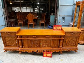 Kệ tivi cột nho 2m8 gỗ gõ đỏ cánh đục Tứ Quý hàng dày (anh Vũ, Bạc Liêu) 17 ke tivi cot nho con soc go go do vip 10