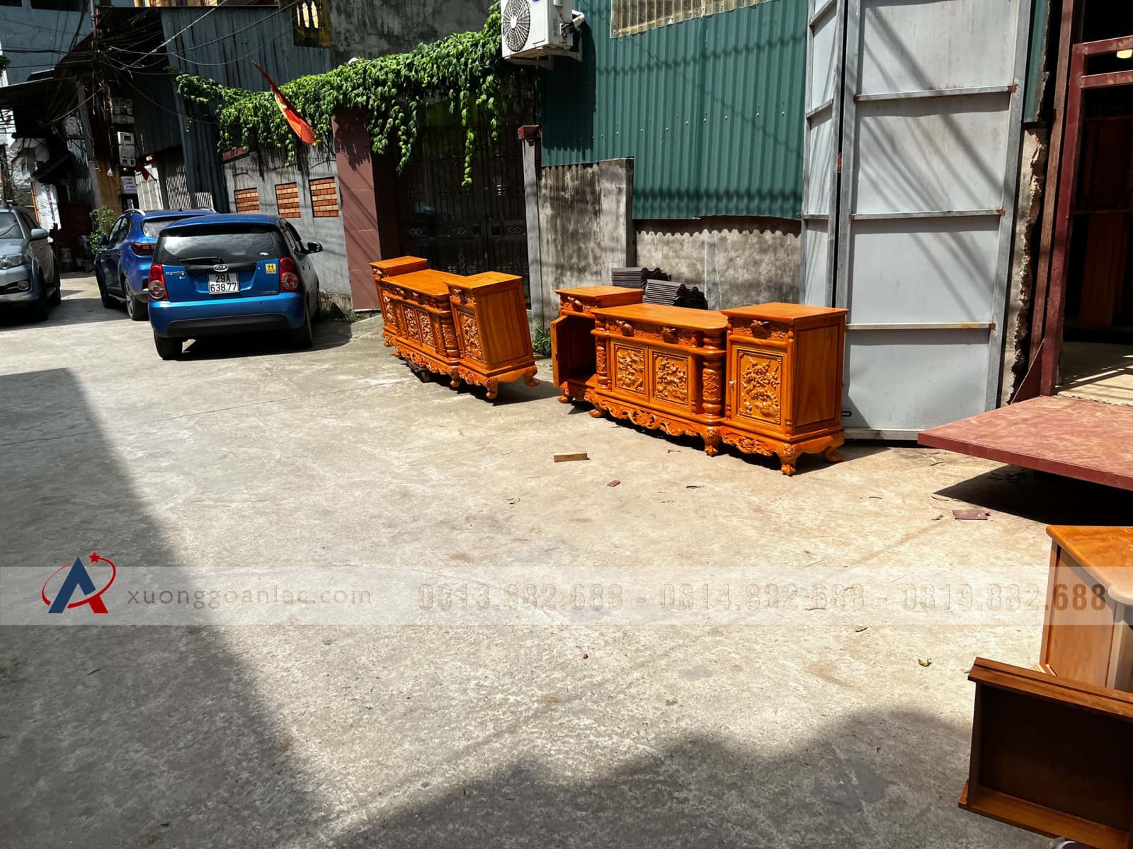 Kệ tivi cột nho 2m8 gỗ gõ đỏ cánh đục Tứ Quý hàng dày (anh Vũ, Bạc Liêu) 22 kệ tivi gỗ gõ đỏ cao cấp