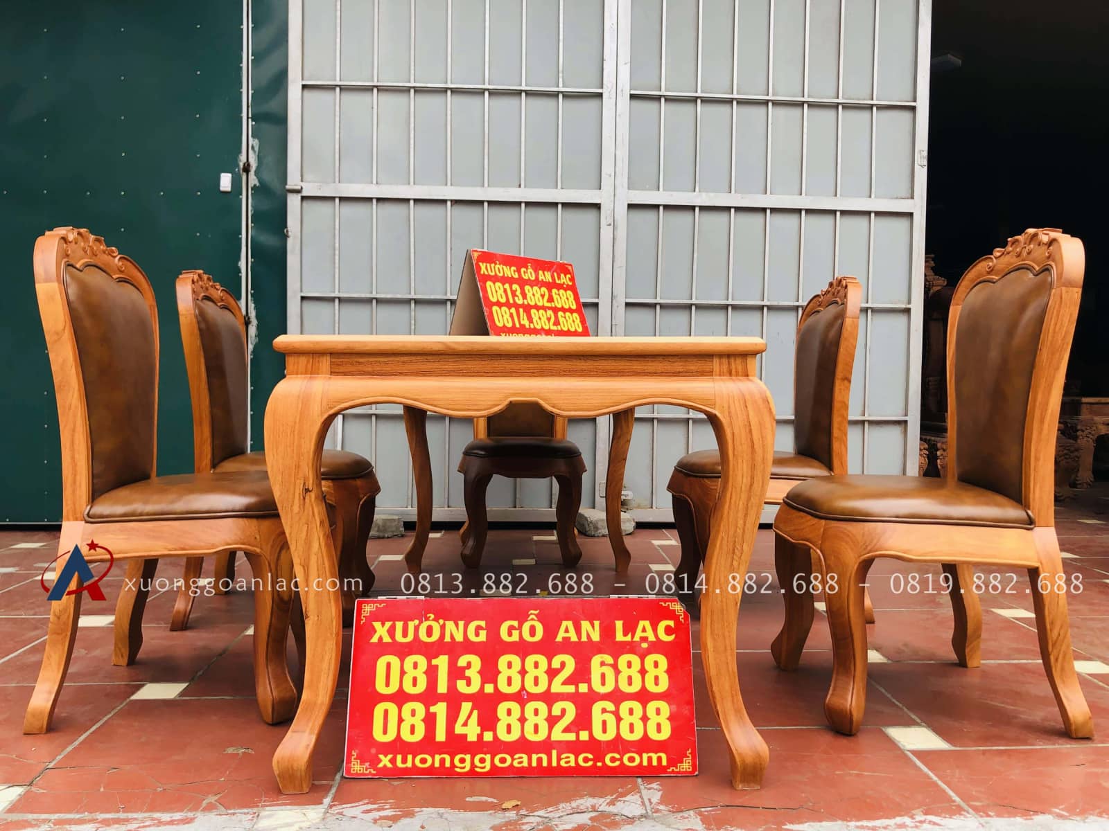 Bộ bàn ăn louis 5 ghế gõ đỏ bọc đệm da bò nhập khẩu Italia (Anh Hải, Ninh Bình) 10 Bộ bàn ăn louis 5 ghế gõ đỏ bọc đệm da bò nhập khẩu Italia (Anh Hải, Ninh Bình) - Ảnh 10
