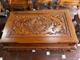 bàn ghế hoàng gia nguyên khối gỗ hương đá cao cấp