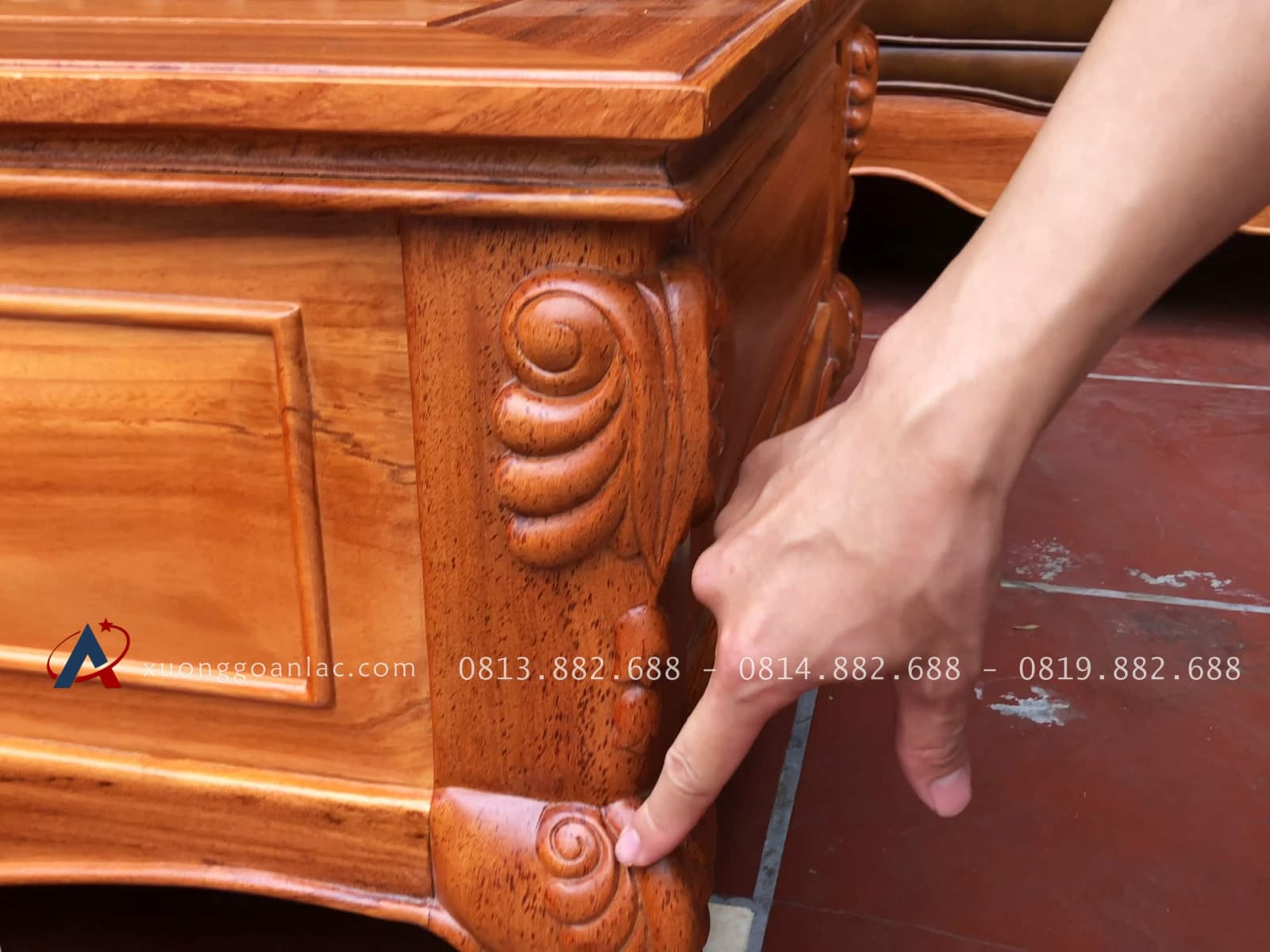 Bộ sofa tân cổ điển Hoàng Gia bọc đệm da bò nhập khẩu Italia (anh Hải, Ninh Bình) 34 bang ghế sofa bọc đệm cao cấp sang trọng