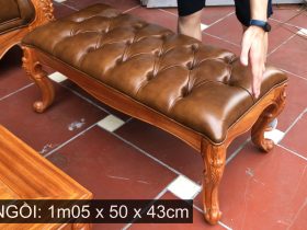 Bộ sofa tân cổ điển Hoàng Gia bọc đệm da bò nhập khẩu Italia (anh Hải, Ninh Bình) 20 sofa bọc đệm da bò cao cấp giá tại xưởng