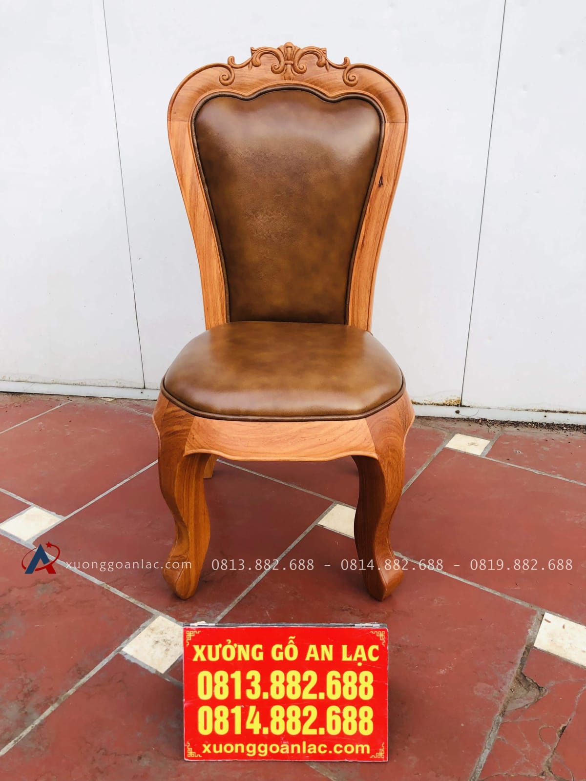 Ghế Louis bọc đệm da bò nhập khẩu Italia 3 Ghế Louis bọc đệm da bò nhập khẩu Italia - Ảnh 3