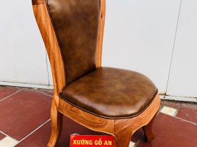 Ghế Louis bọc đệm da bò nhập khẩu Italia 17 ghế ăn sang trọng