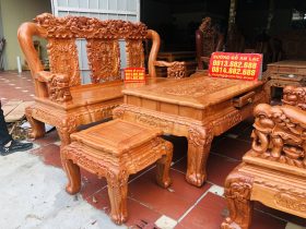 bàn ghế minh quốc voi gỗ hương đá cao cấp
