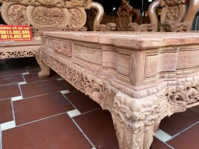 bộ minh quốc nghê đỉnh phượng hóa gỗ hương đá cao cấp
