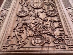 bàn ghế minh nghê 3 đầu bảo đỉnh gỗ hương đá tự nhiên cao cấp