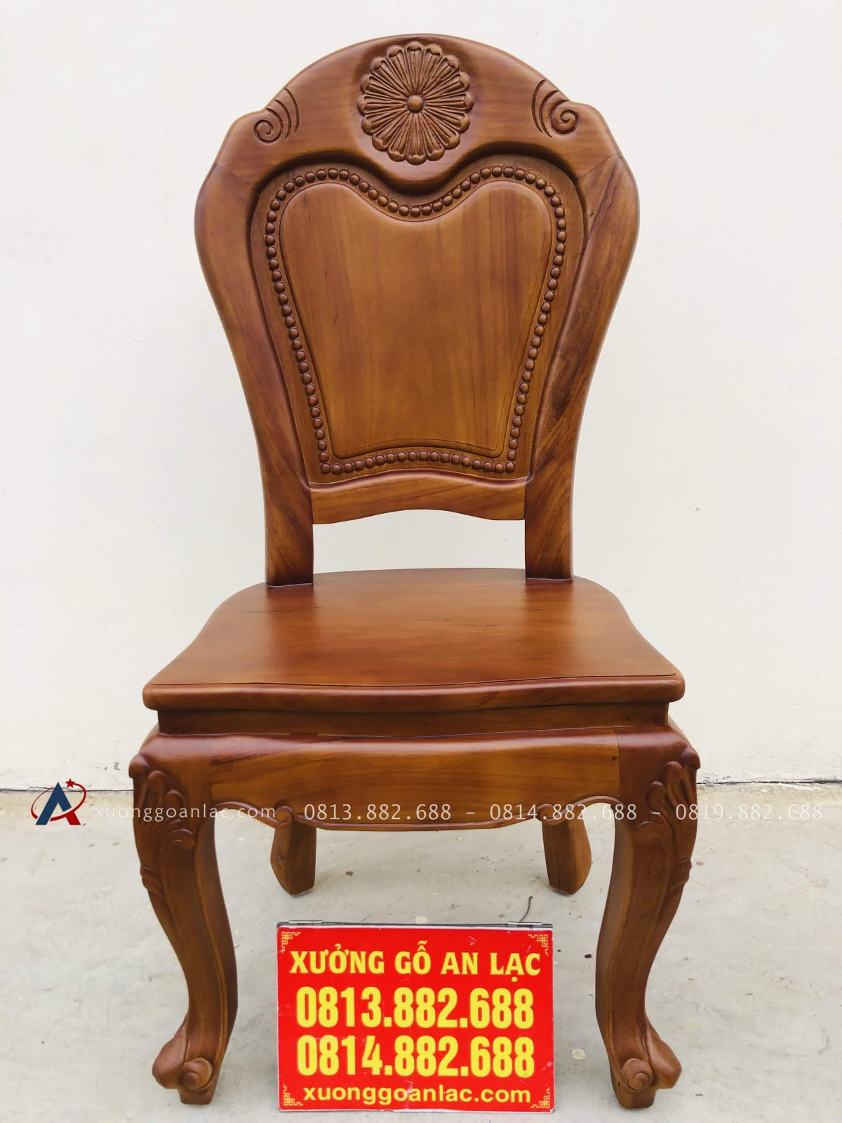 Mẫu ghế hoa cúc hàng hot 42 ghế ăm hoa cúc gỗ gõ đỏ