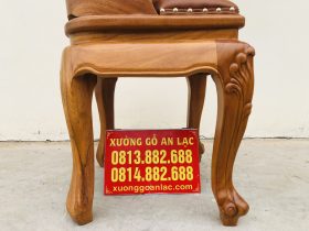 Ghế louis có tay bọc đệm gỗ gõ đỏ 34 mẫu ghế ăn chân cong đẹp