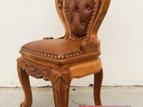 Ghế louis có tay bọc đệm gỗ gõ đỏ 22 ghế ăn louis gỗ gõ đỏ có tay