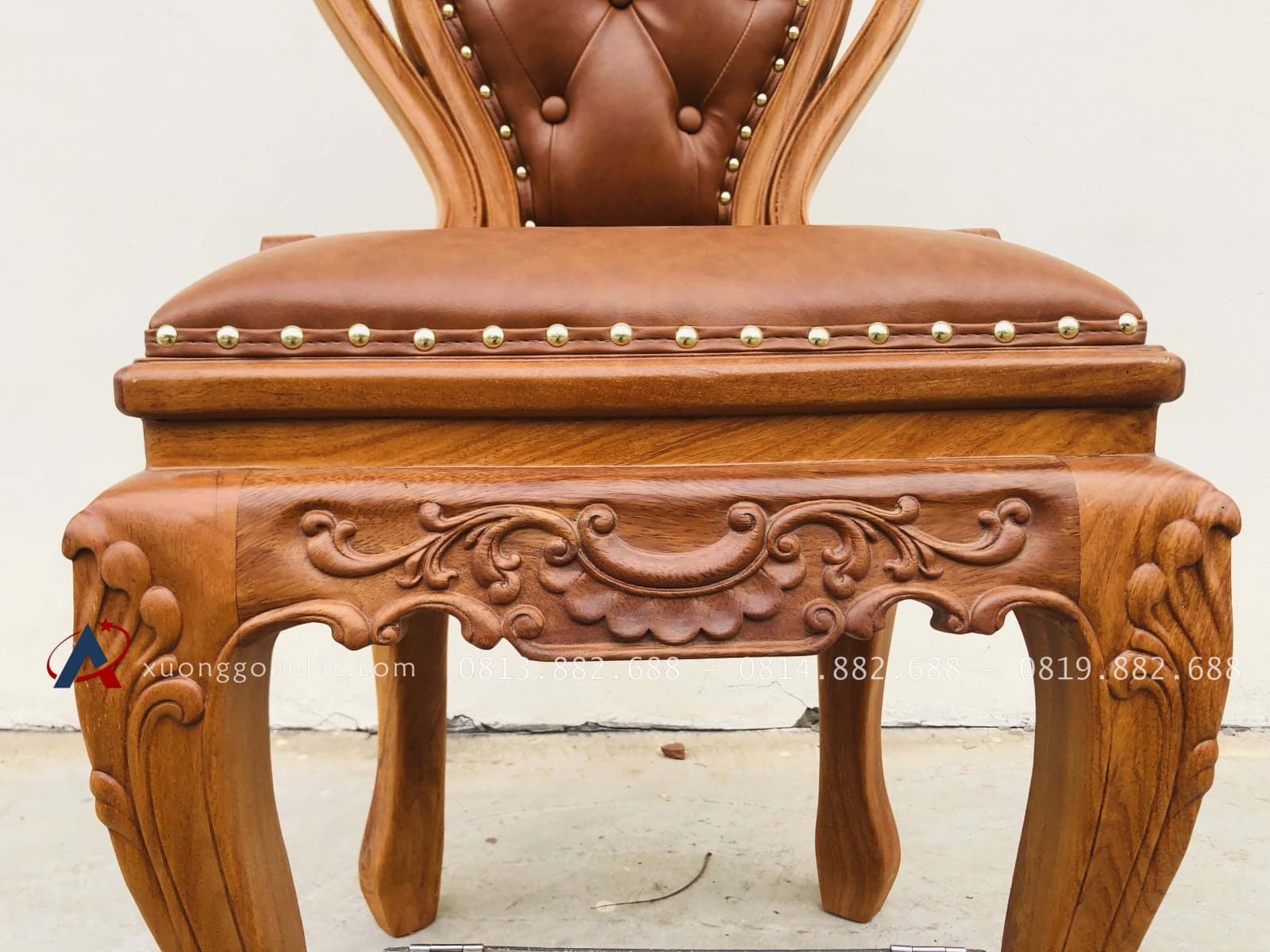 Ghế louis có tay bọc đệm gỗ gõ đỏ 11 ghế louis cao cấp