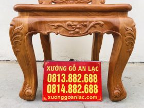 Mẫu ghế Louis không tay 44 Yếm ghế louis hoa lá tây