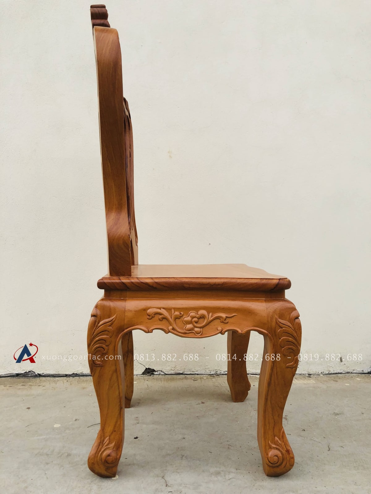 Mẫu ghế Louis không tay 6 ghế louis gỗ gõ đỏ vip