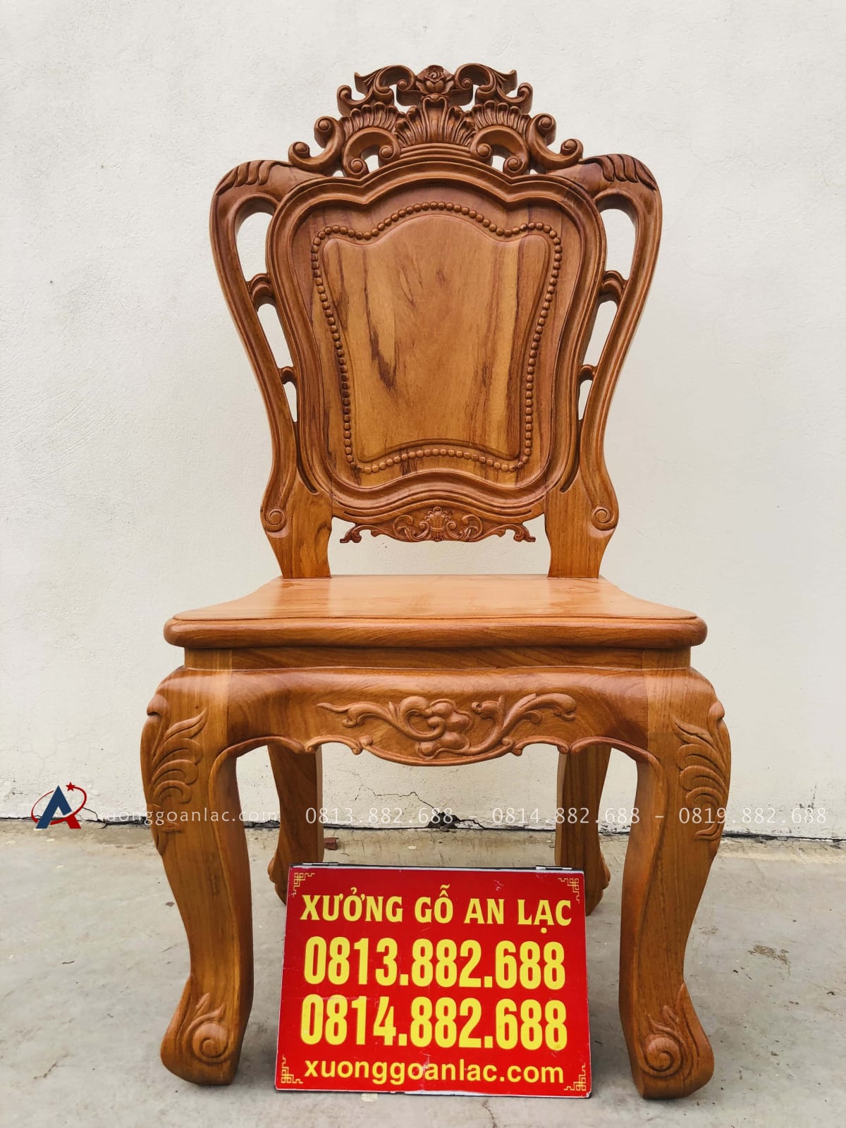 Mẫu ghế Louis không tay 15 Ghế ăn mẫu louis hoa lá tây gỗ gõ đỏ