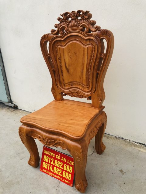 Mẫu ghế Louis không tay 57 ghế louis gỗ gõ đỏ