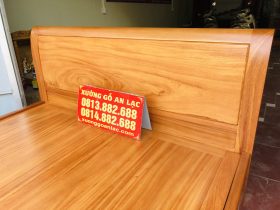 Giường 2m x 2m2 trơn hoàn thiện màu gõ sáng 18 Giuong ngu 1m8x2m mau tron go go do 12