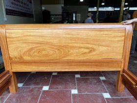Giường 2m x 2m2 trơn hoàn thiện màu gõ sáng 21 Giuong ngu 1m8x2m mau tron go go do 3