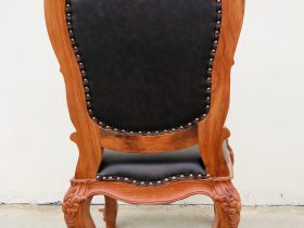 ghế ăn gỗ hương đá bọc đệm da cao cấp
