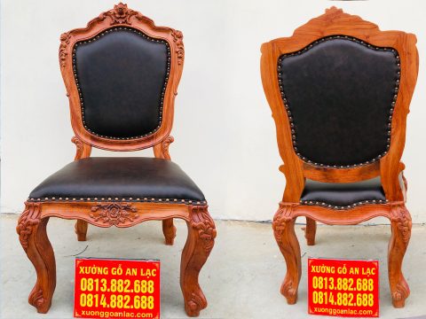 ghế ăn hoàng gia hương đá bọc đệm