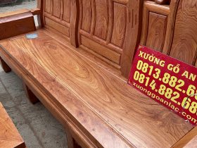 bộ ghế âu á trơn gỗ hương đá tự nhiên cao cấp