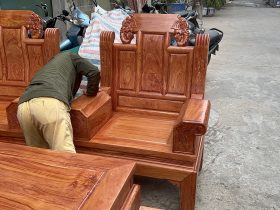 ghế âu á chương voi gỗ hương đá đẹp