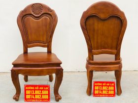 Ghế ăn hoa cúc vip gỗ gõ đỏ