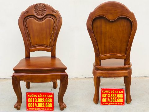 Ghế ăn hoa cúc vip gỗ gõ đỏ