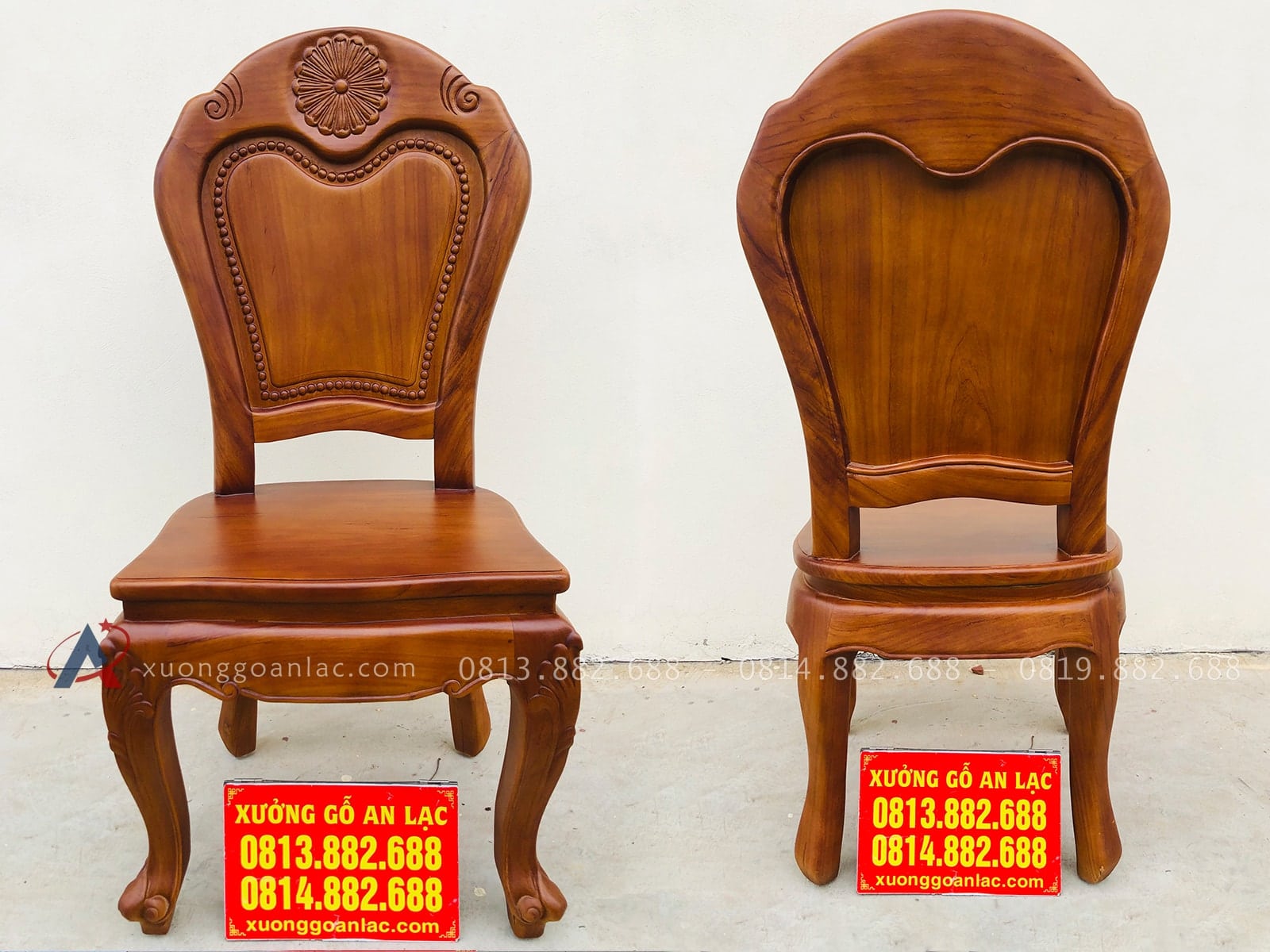 Mẫu ghế hoa cúc hàng hot 1 Ghế ăn hoa cúc vip gỗ gõ đỏ