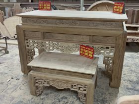 Nguyên mộc Bộ án gian thờ ngũ phúc dài (187 x sâu 97 x cao 127cm) giao Phú Thọ
