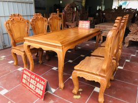 Bộ bàn ăn 6 ghế louis hoa lá tây không tay gỗ gõ đỏ (Anh Hoàng, Thái Nguyên) 17 2022 11 16 16 15 IMG 1436