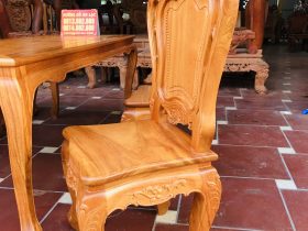 Bộ bàn ăn 6 ghế louis hoa lá tây không tay gỗ gõ đỏ (Anh Hoàng, Thái Nguyên) 23 2022 11 16 16 17 IMG 1443