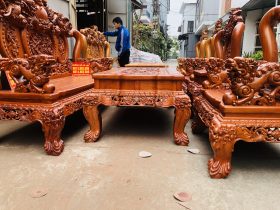 Bo ban ghe minh quoc nghe 6 mon go huong da cot 12 chan 14 12