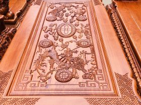 bàn ghế minh quốc nghê gỗ hương đá cao cấp