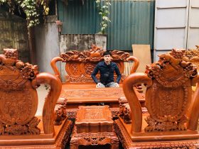 Bo ban ghe minh quoc nghe 6 mon go huong da cot 12 chan 14 18