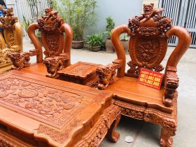 Bo ban ghe minh quoc nghe 6 mon go huong da cot 12 chan 14 2