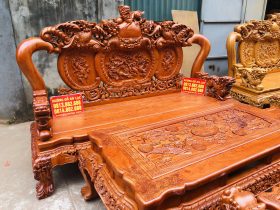 Bo ban ghe minh quoc nghe 6 mon go huong da cot 12 chan 14 3