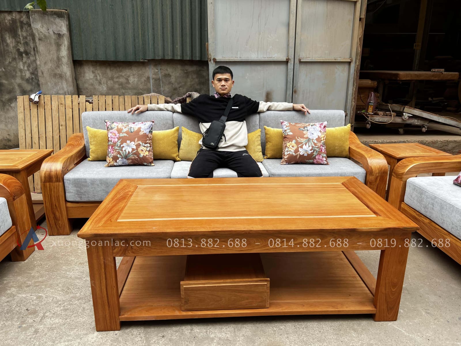 Sofa cổ điển gỗ gõ đỏ mẫu AL01 (độc quyền) 60 Sofa gỗ hiện đại