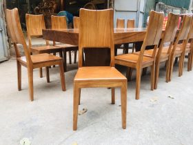 Bàn ăn nguyên khối 15 ghế trơn hiện đại gỗ gõ đỏ cao cấp 9 (Anh Vinh, Ninh Bình) 18 Ban an nguyen khoi 15 ghe tron hien dai go go do cao cap 9
