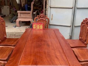 Bộ bàn ăn gỗ hương đá mẫu louis hoàng gia 8 ghế (Bác Bình, Quảng Nam) 20 Bo ban an go huong mau louis hoang gia 8 ghe 12
