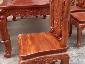 Bộ bàn ăn gỗ hương đá mẫu louis hoàng gia 8 ghế (Bác Bình, Quảng Nam) 28 Bo ban an go huong mau louis hoang gia 8 ghe 16