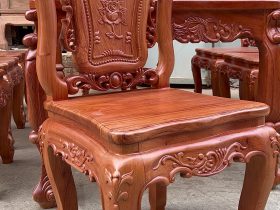 Bộ bàn ăn gỗ hương đá mẫu louis hoàng gia 8 ghế (Bác Bình, Quảng Nam) 31 Bo ban an go huong mau louis hoang gia 8 ghe 18