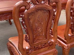 Bộ bàn ăn gỗ hương đá mẫu louis hoàng gia 8 ghế (Bác Bình, Quảng Nam) 29 Bo ban an go huong mau louis hoang gia 8 ghe 7