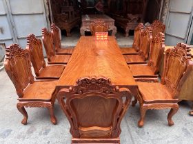 Bộ bàn ăn nguyên khối 10 ghế louis gỗ hương đá (Anh Bình, Đông Anh) 18 Bo ban an nguyen khoi 10 ghe louis go huong da anh Binh Dong Anh 12