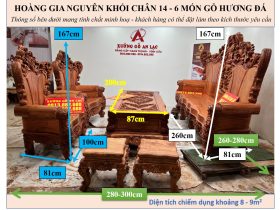 Bộ Hoàng gia nguyên khối V10 6 món cực khủng gỗ Hương Đá (bác Lâm, Hà Nội) 31 HOÀNG GIA NGUYÊN KHỐI 6 MÓN GỖ HƯƠNG ĐÁ