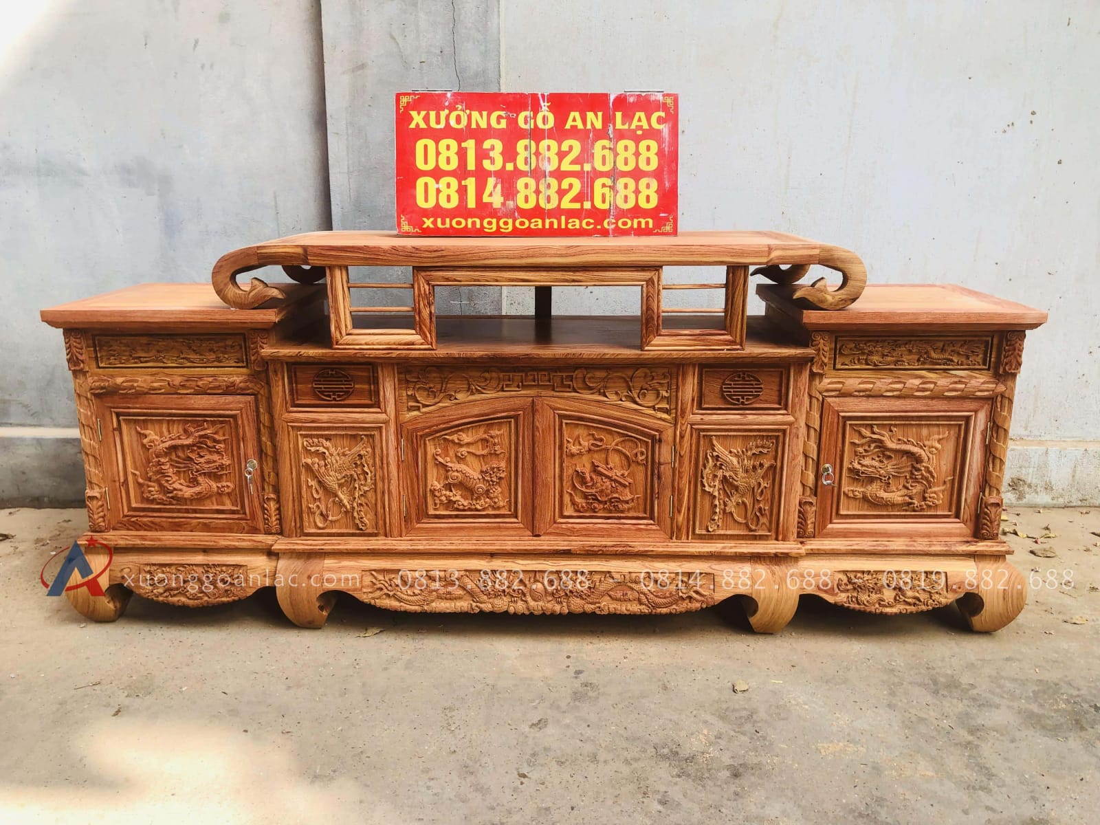 Kệ tivi sưng trâu 1m97 gỗ hương đá (Chú Bình, Hà Nội) 16 Kệ tivi sưng trâu 1m97 gỗ hương đá