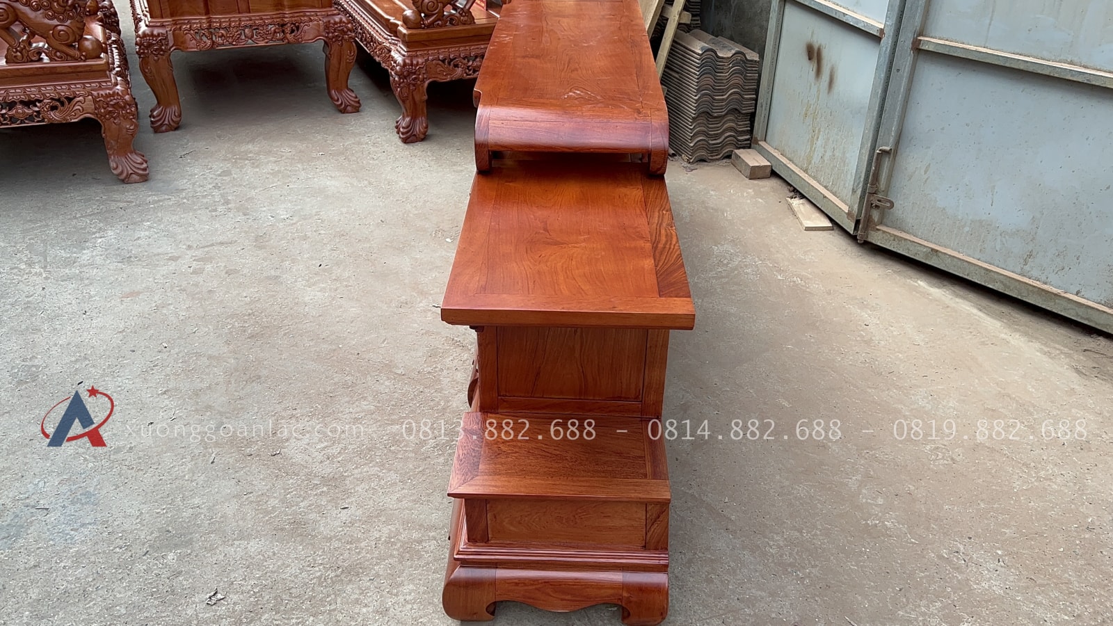 Kệ tivi sừng trâu gỗ hương đá 2m4 mẫu đục hoa lá tây (Bác Bình, Quảng Nam) 24 Hồi kệ tivi sừng trâu
