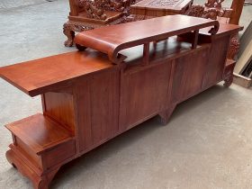 Kệ tivi sừng trâu gỗ hương đá 2m4 mẫu đục hoa lá tây (Bác Bình, Quảng Nam) 16 Ke tivi sung trau go huong da 2m4 mau duc hoa la tay 6