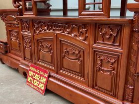 Kệ tivi sừng trâu gỗ hương đá 2m4 mẫu đục hoa lá tây (Bác Bình, Quảng Nam) 10 Ke tivi sung trau go huong da 2m4 mau duc hoa la tay 8