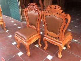 Mẫu ghế louis hoa lá tây bọc da gỗ hương đá 27 Mau ghe louis hoa la tay boc da go huong da 5