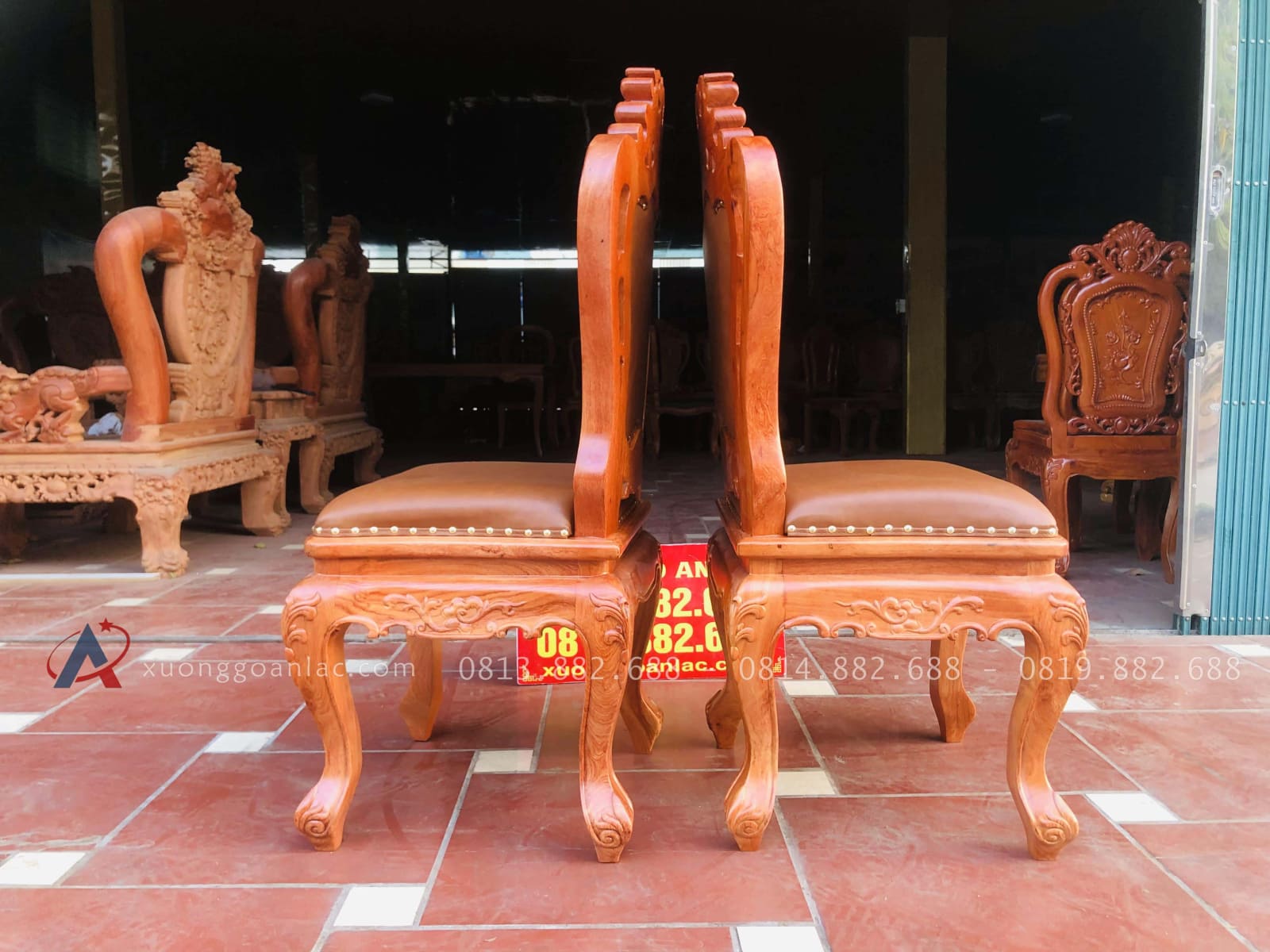 Mẫu ghế louis hoa lá tây bọc da gỗ hương đá 10 Mẫu ghế louis hoa lá tây bọc da gỗ hương đá - Ảnh 10